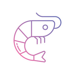 Shrimp vector icon stock illustration