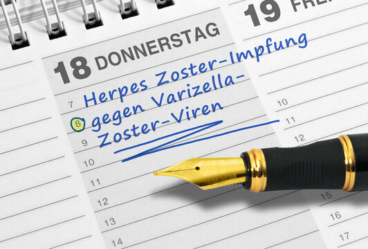 Herpes Zoster-Impfung gegen Varizella-Zoster-Viren, Termineintragung