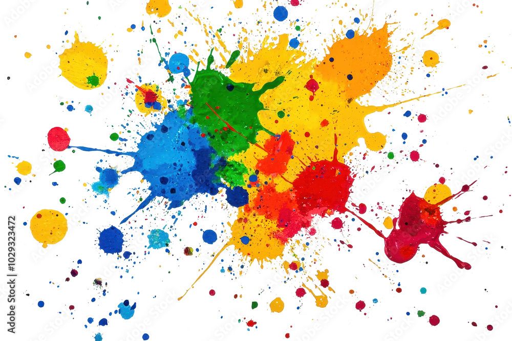 Poster vibrant splashes of colorful paint create a dynamic and energetic abstract background, perfect for a