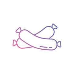 Sausage  vector icon stock illustration