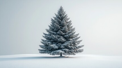 Festive Christmas Tree Composition Isolated on White for Holiday Decor and Greeting Cards