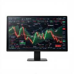 business invest stock market graph on monitor