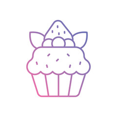 Cupcake vector icon stock illustration