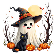 Cute Boho Halloween Ghost