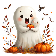 Cute Boho Halloween Ghost