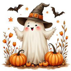 Cute Boho Halloween Ghost