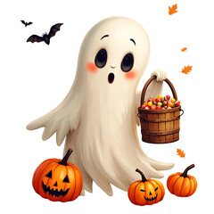 Cute Boho Halloween Ghost