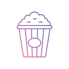 Popcorn vector icon stock illustration