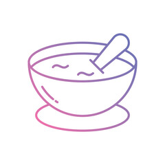 Soup Bowl vector icon stock illustration