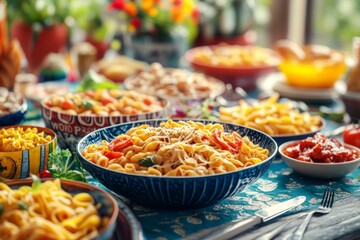 Colorful Pasta Feast