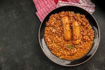 appetizer, background, bowl, carrot, closeup, cooking, cuisine, dinner, dish, eat, food, food background, fresh, gastronomy, gourmet, healthy eating, homemade, legume, lentil, lentil stew, lentils, lu