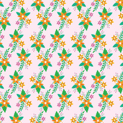 Abstract Vintage Seamless Floral Pattern Design