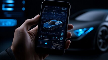 Futuristic Car App Interface 