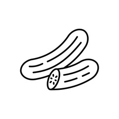 Cucumber vector icon stock illustration