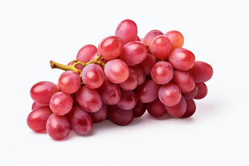 Fototapeta premium Red grape on withe background. PNG cutout. Wine related themes. Wine professions. Oenologist. Wine shop. Buying and selling wine. Images for graphic designers. Isolated wine. Image for website