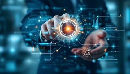 Modern business science and technology photo