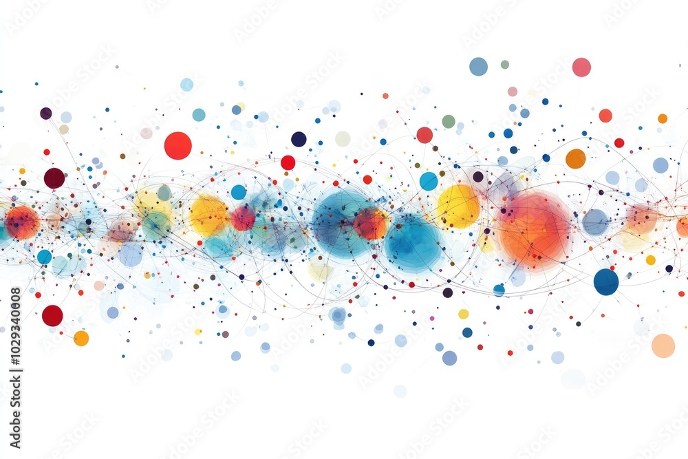Poster innovative network design with futuristic aesthetics and geometric patterns