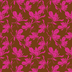 Amazing seamless floral pattern with bright colorful small flowers.