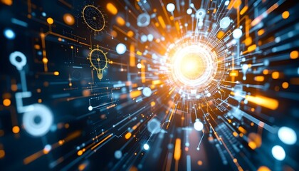 Modern business science and technology photo