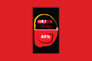  story Black Friday social media template banner design