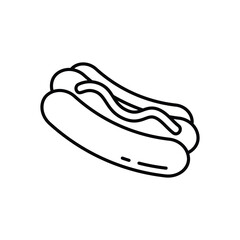 Hot Dog vector icon stock illustration