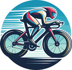 Fototapeta premium a man riding bike vector ,t shirt design