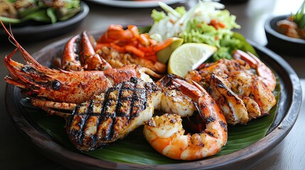 Grilled Shrimp Grilled river shrimp is another delicious menu item. Anyone who tries it will be impressed with the delicious, fresh taste straight from the river.