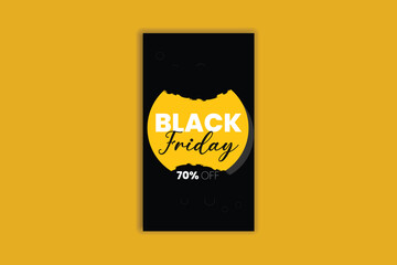 Black Friday story social media template banner design