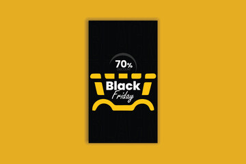 Black Friday story social media template banner design