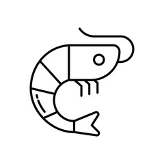 Shrimp vector icon stock illustration