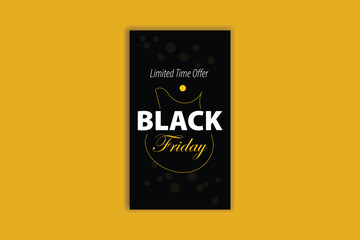 Black Friday story social media template banner design