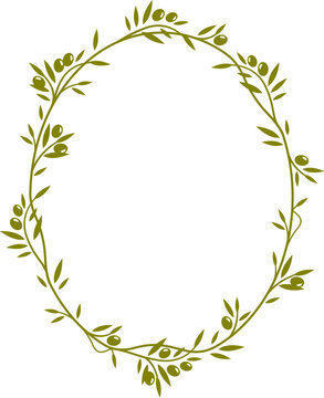 olive branch wreath green leaves clip art preview