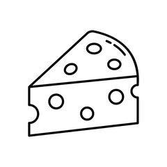 Cheese vector icon stock illustration
