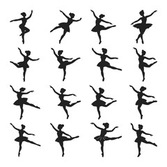Dance silhouette pack of a dancer, chair dancer silhouettes Dance SVG, Dance Silhouette,  Dance Cut File,  Dance Clipart, Dance Mom, Dance Ballet 