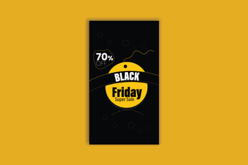 Black Friday story social media template banner design