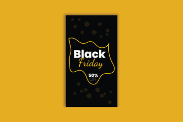Black Friday story social media template banner design