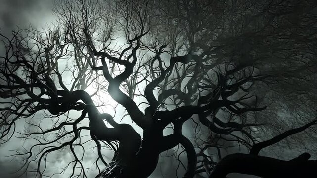 tree in the dark