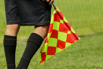 Football referee who oversees the sides of the field, known as linesmen, or assistants to the main...