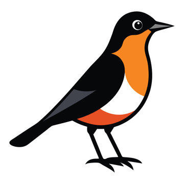 recommend clip art: Solid color Thrush animal vector design