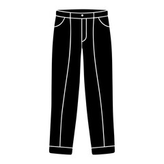 Dress Trousers silhouette black Color vector