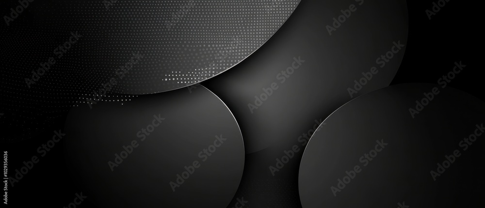 Poster abstract background with dark gray circles and lines presentation design template for corporate pres