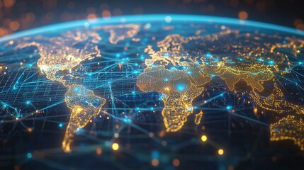 A Digital Representation of the Earth With Interconnected Lines