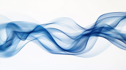 Obraz premium Abstract Blue Wave Design for Background Banner or Presentation
