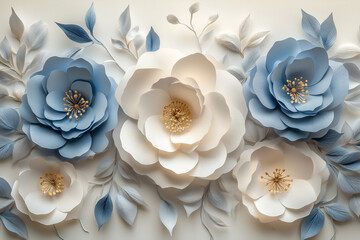Large Paper Flowers Make an Elegant Floral Decoration