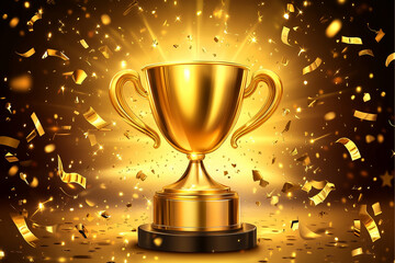 A Golden Trophy Shines Amidst Celebration