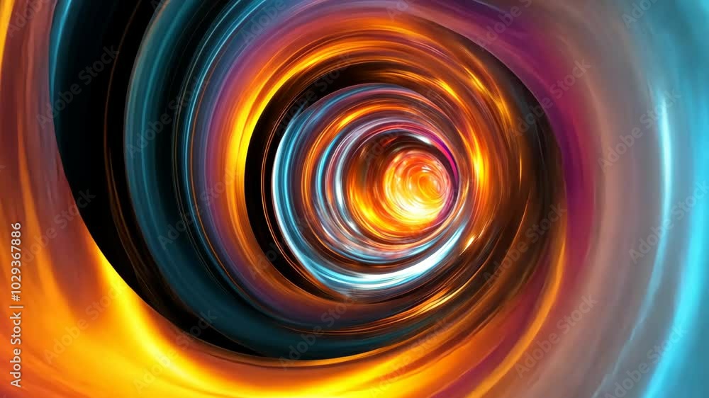 Poster a colorful swirl of abstract shapes creates a captivating vortex of light and shadow