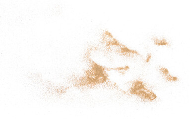 Sand pile isolated on white background	
