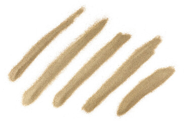 sand pile in shape lines isolated on white background	