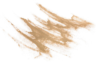 pile desert sand isolated on white background	