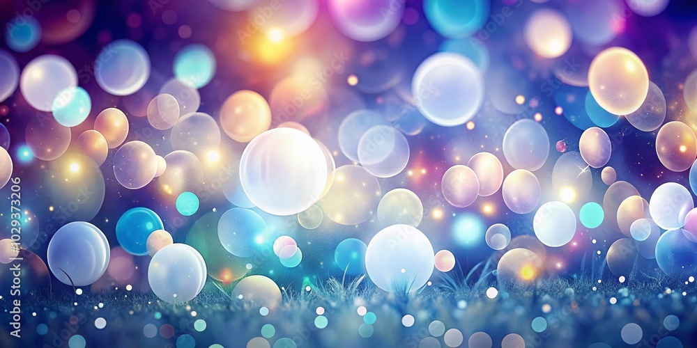 Poster white bokeh abstract lights effect background for dreamy visuals and creative projects